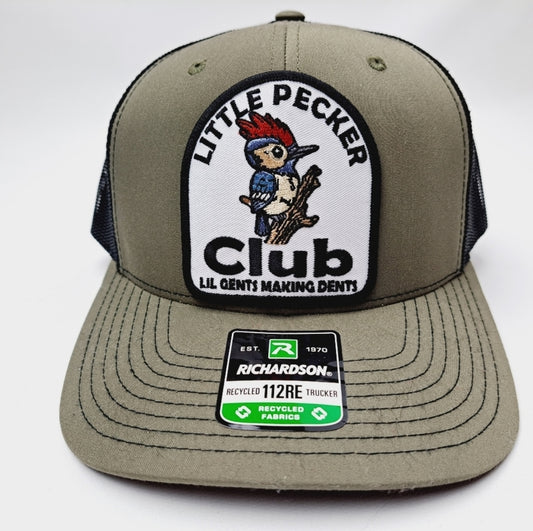 Little Pecker Club Richardson 112 Mesh Snapback Black Cap Hat Embroidered Patch