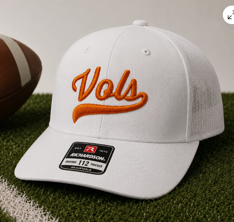 Tennessee Volunteers Football Richardson 112 Mesh Snapback Cap Hat Puff Embroidered