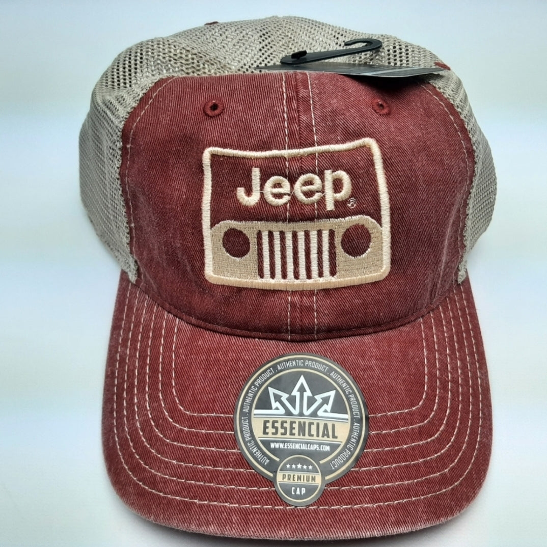 Jeep Relaxed Trucker Mesh Snapback Baseball Cap Hat Embroidered