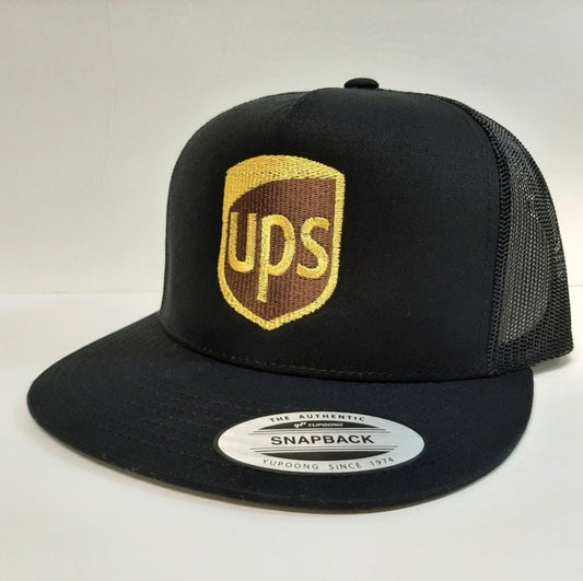 UPS Baseball Cap Flat Bill Trucker Mesh Snapback