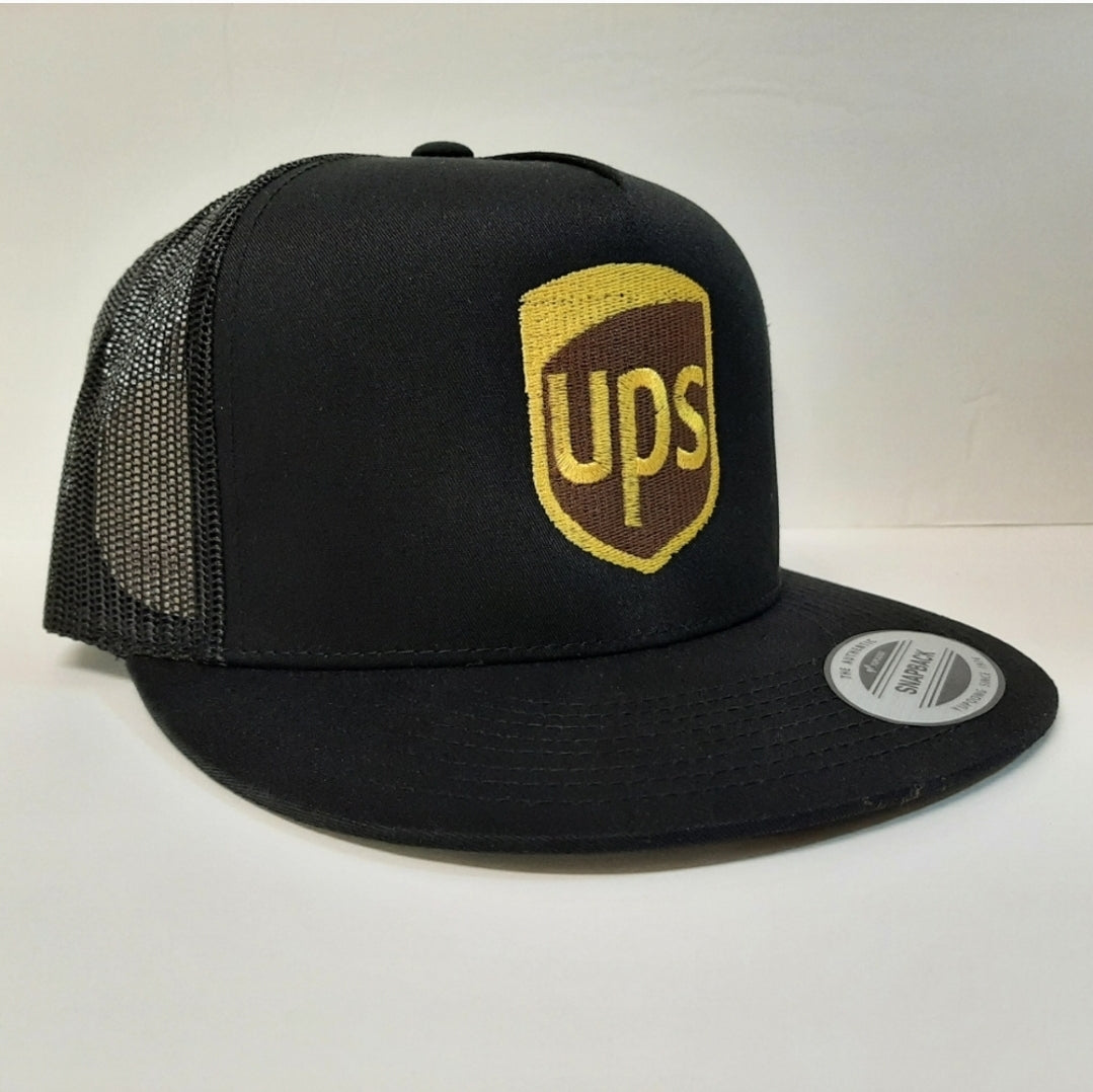 UPS Baseball Cap Flat Bill Trucker Mesh Snapback