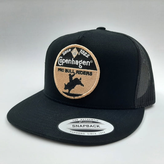 Copenhagen Pro Bull Riders Embroidered Patch Flat Bill Snapback Mesh Hat Cap Yupoong