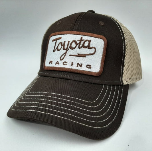 Toyota Racing Embroidered Patch Trucker Mesh Snapback Brown