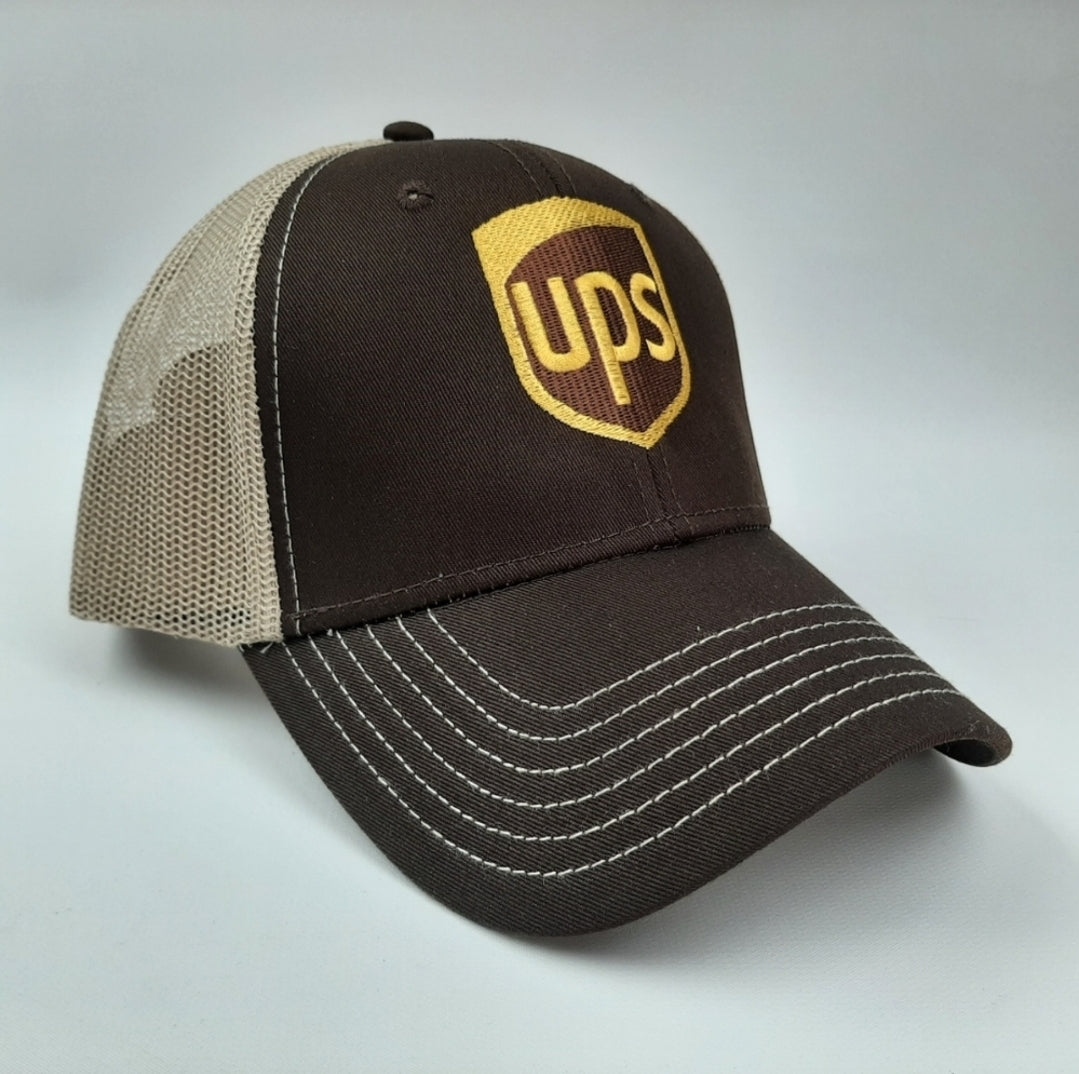 UPS United Parcel Service Baseball Cap Curved Bill Trucker Mesh Snapback