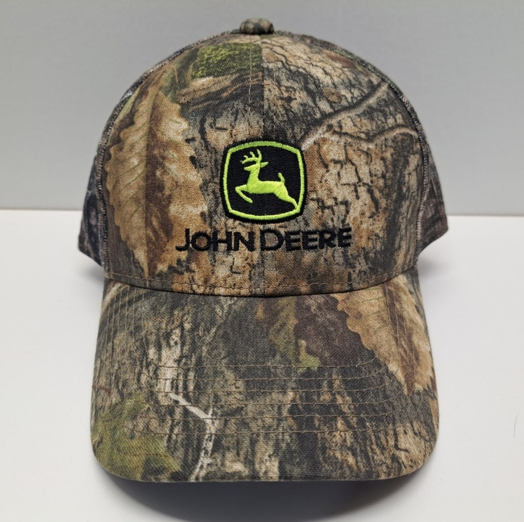 John Deere  Embroidered Trucker Mesh Snapback Cap Hat Camouflage