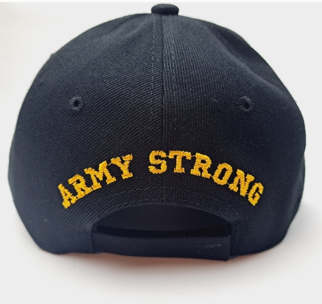U.S. Army Veteran Mens Adjustable Hat Baseball Cap Embroidered Black