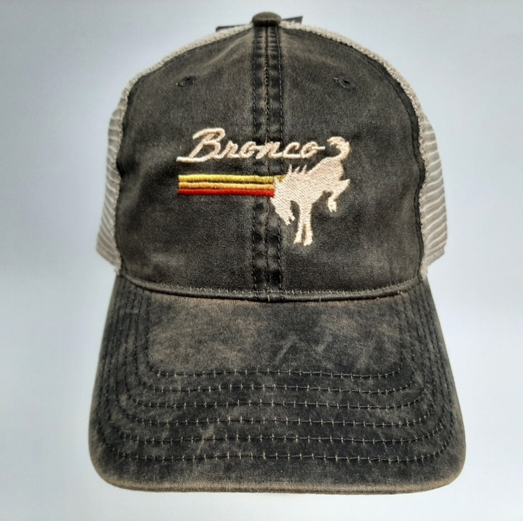 Ford Bronco Relaxed Trucker Mesh Snapback Cap Hat Brown