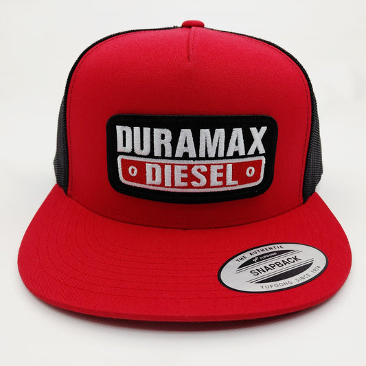 Duramax Diesel Embroidered Patch Flat Bill Trucker Mesh Snapback Cap Hat