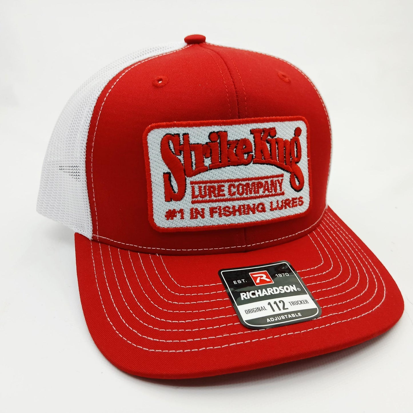 Strike King Fishing Lures Richardson 112 Trucker Mesh Snapback Embroidered Patch