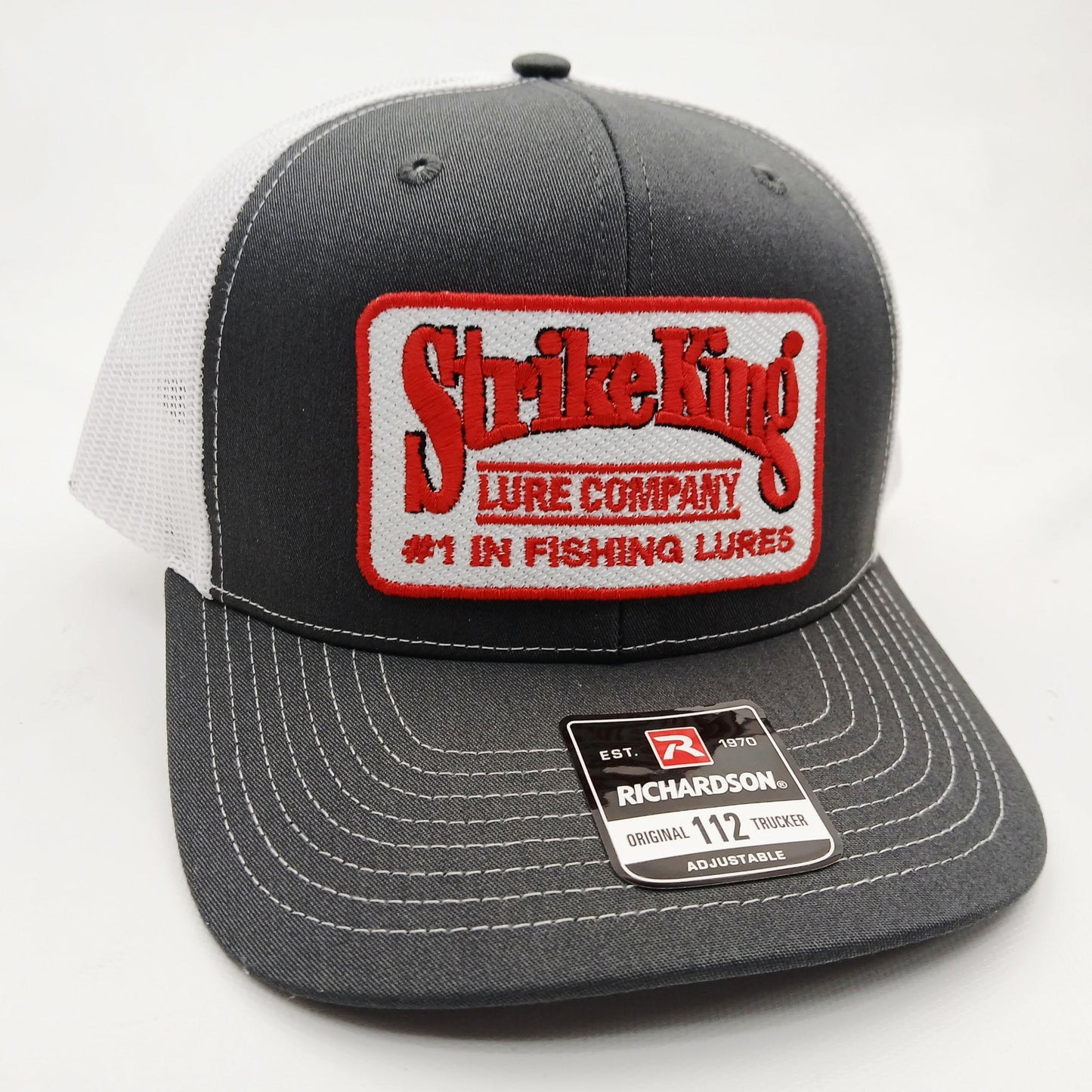 Strike King Fishing Lures Richardson 112 Trucker Mesh Snapback Embroidered Patch
