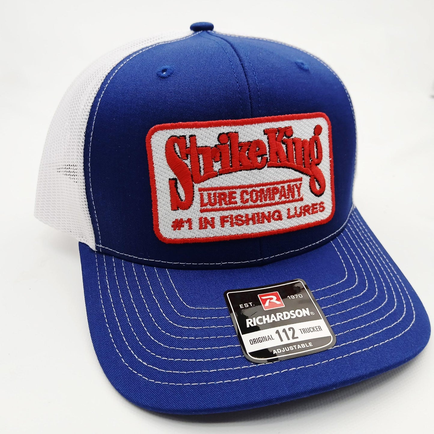 Strike King Fishing Lures Richardson 112 Trucker Mesh Snapback Embroidered Patch