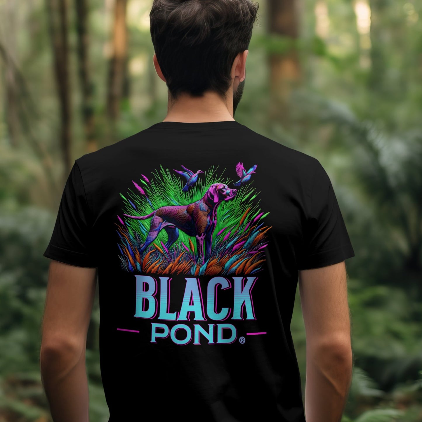 Black Pond English Pointer Bird Dog Pheasant T-shirt Game Bird Hunting Outdoors