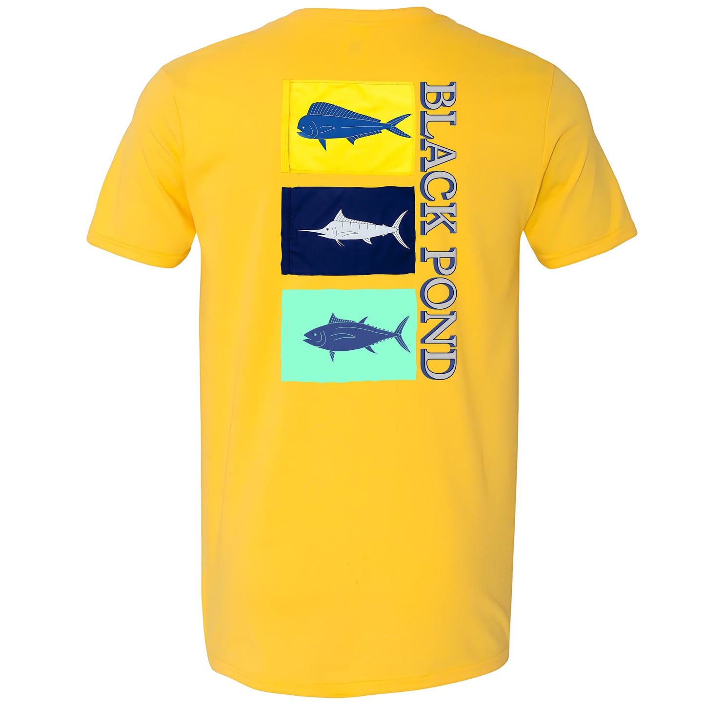 Black Pond Fish Flags T-shirt Offshore Fishing Outdoors