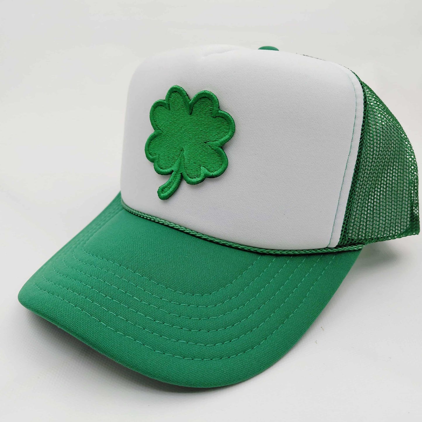 St. Patrick's Day Foam Mesh Trucker Snapback Embroidered Patch Hat Cap