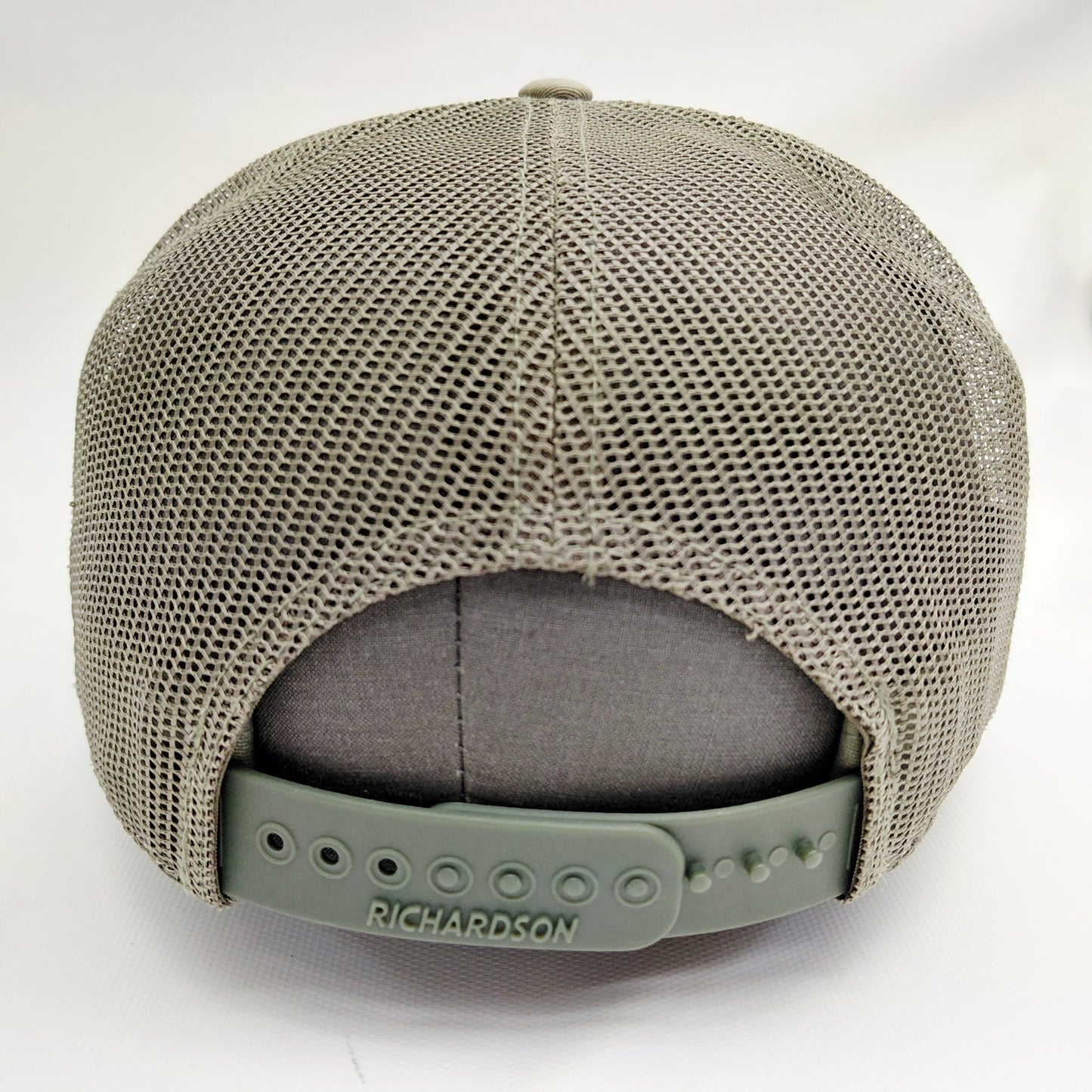 Back mesh and adjustable snap closure of Black Pond Richardson hat