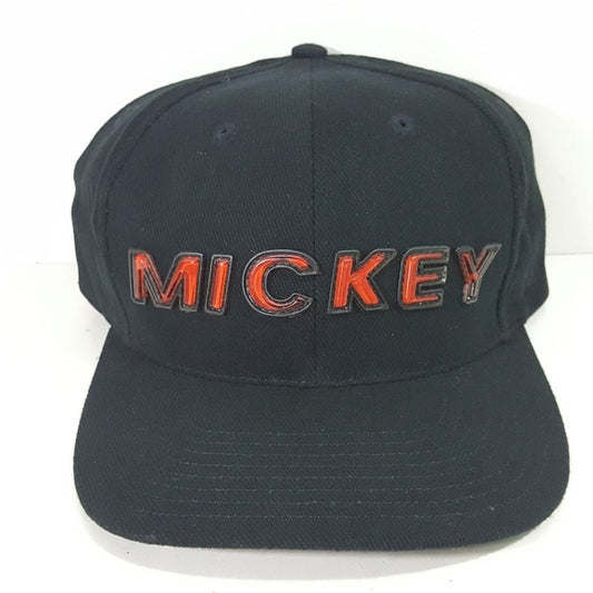 Vintage Walt Disney World Hat Mickey One Size Adjustable Strapback Black