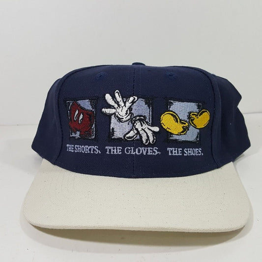 Vintage Walt Disney World Canvas Hat Cap Mickey Mouse One Size Snapback
