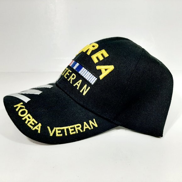 Korea War Hat Veteran Shadow Korea Veteran Black