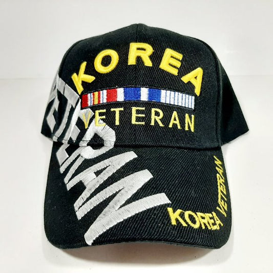 Korea War Hat Veteran Shadow Korea Veteran Black