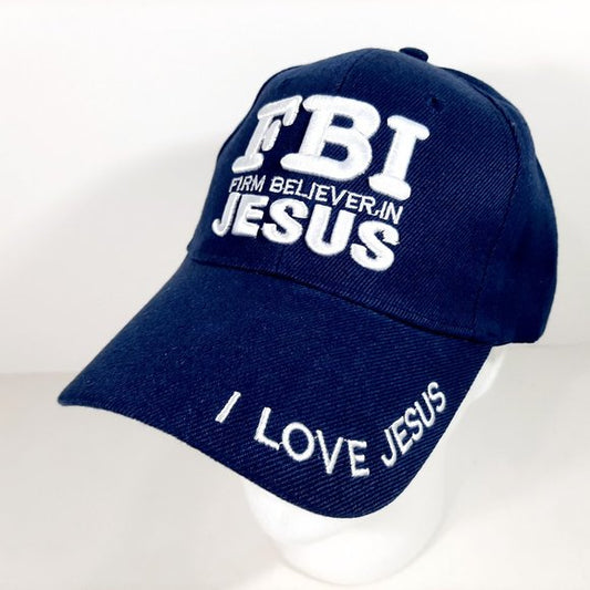 FBI Firm Believer In Jesus Men's Ball Cap Hat One