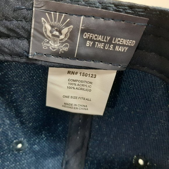 United States Navy Mens Embroidered Anchor Shadow