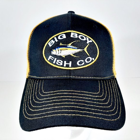 Big Boy Fish Co. Mens Mesh Snapback Baseball Cap H