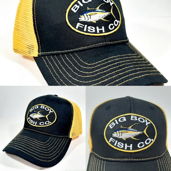 Big Boy Fish Co. Mens Mesh Snapback Baseball Cap H