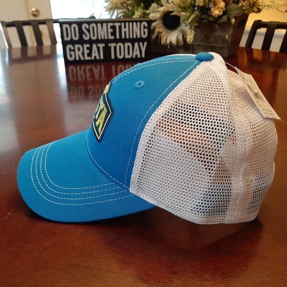Costa Snapback Cap Hat One Size Blue & White Mesh