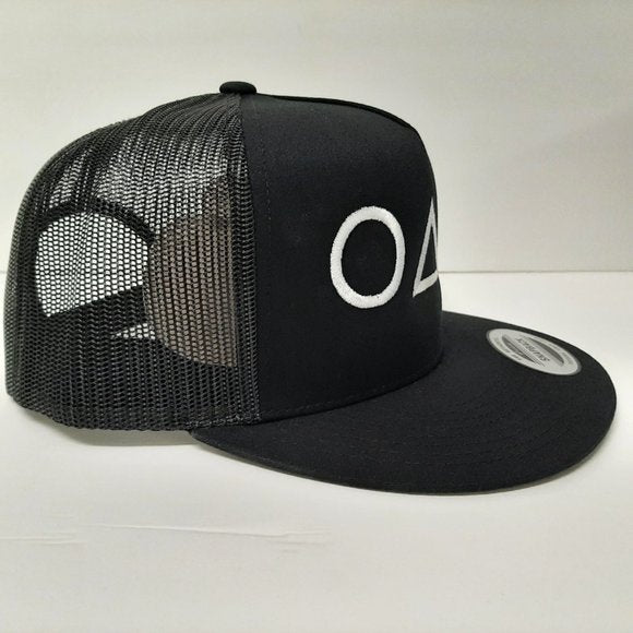 Squid Game Flat Bill Snapback Mesh Trucker Black Embroidered