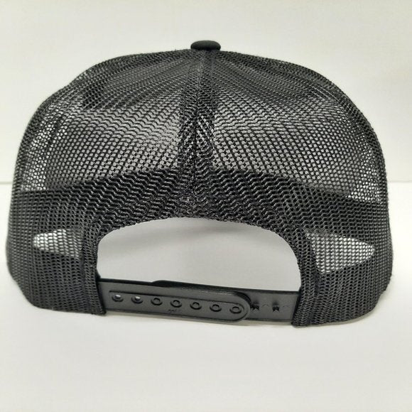 Squid Game Flat Bill Snapback Mesh Trucker Black Embroidered