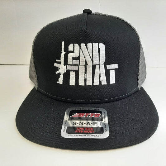 2nd That Amendment Gun Rights Baseball Cap Flat Bill Black