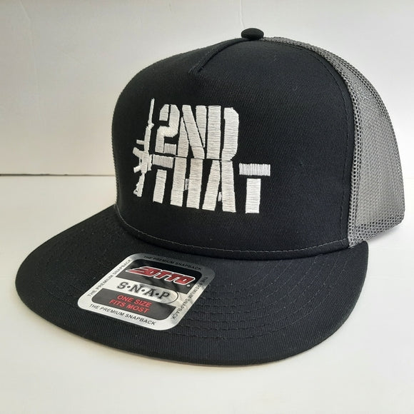 2nd That Amendment Gun Rights Baseball Cap Flat Bill Black