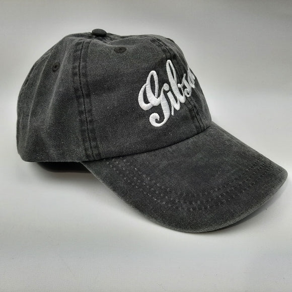 Gibson Guitars Relaxed Cotton Curved Bill Dad Hat Cap Gray Washed