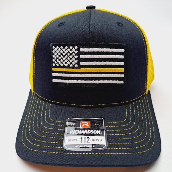 Richardson 112 Thin Yellow Line Flag Hat Tow Truck Operator Embroidered Patch