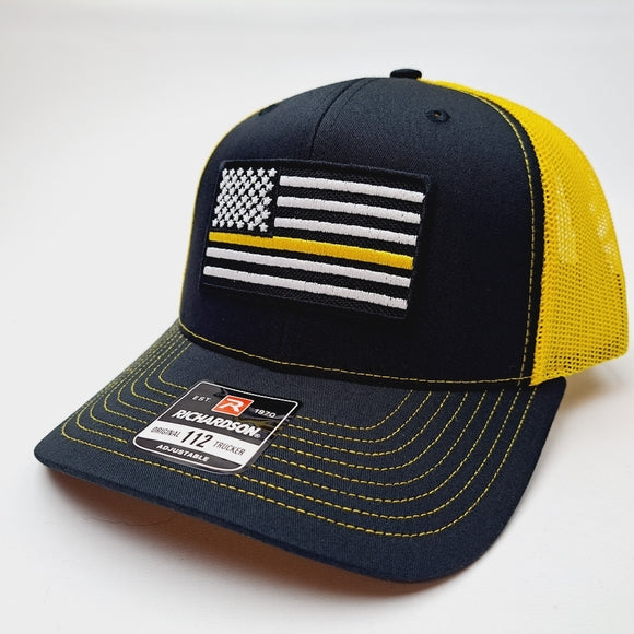 Richardson 112 Thin Yellow Line Flag Hat Tow Truck Operator Embroidered Patch