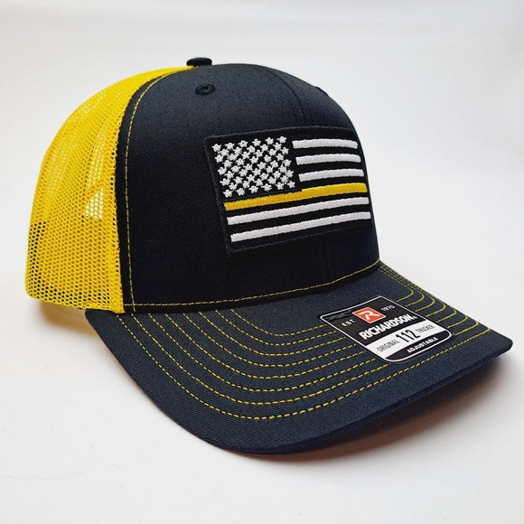 Richardson 112 Thin Yellow Line Flag Hat Tow Truck Operator Embroidered Patch