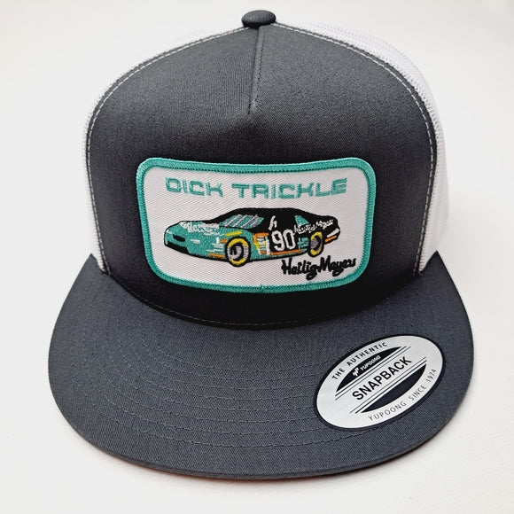 Dick Trickle #90 Embroidered Patch Flat Bill Trucker Mesh Snapback Cap
