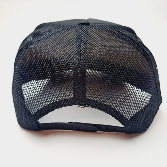 Johnny Cash Foam Mesh Snapback Trucker Hat Cap Black New