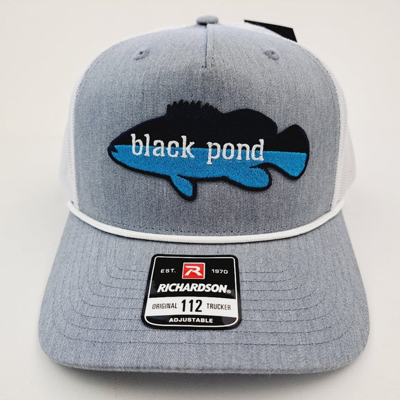 Black Pond Grouper Fishing Richardson 112 Trucker Mesh Snapback Hat Cap