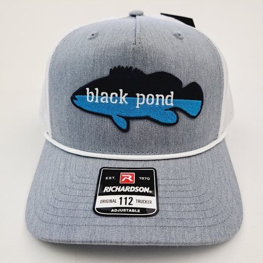Black Pond Grouper Fishing Richardson 112 Trucker Mesh Snapback Hat Cap