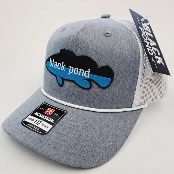 Black Pond Grouper Fishing Richardson 112 Trucker Mesh Snapback Hat Cap