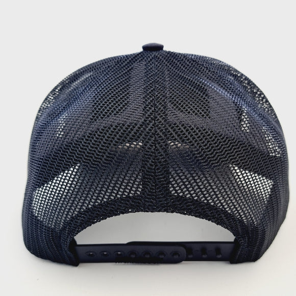 Yamaha Embroidered Patch Trucker Mesh Snapback Cap Hat Black Richardson 112