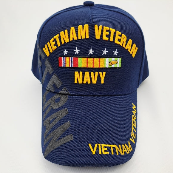 U.S. Navy Vietnam Veteran Hat Blue Embroidered