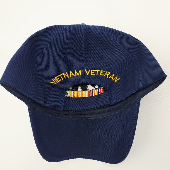 U.S. Navy Vietnam Veteran Hat Blue Embroidered