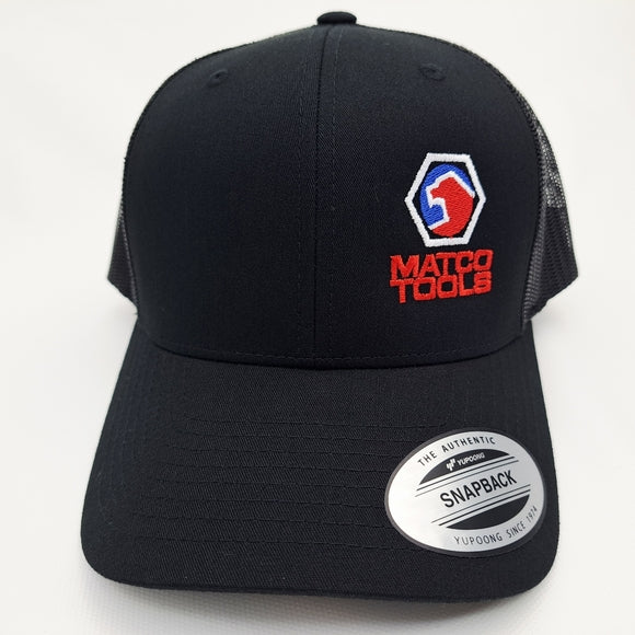 Matco Tools Trucker Mesh Snapback Cap Hat Black