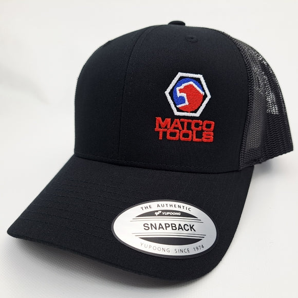 Matco Tools Trucker Mesh Snapback Cap Hat Black