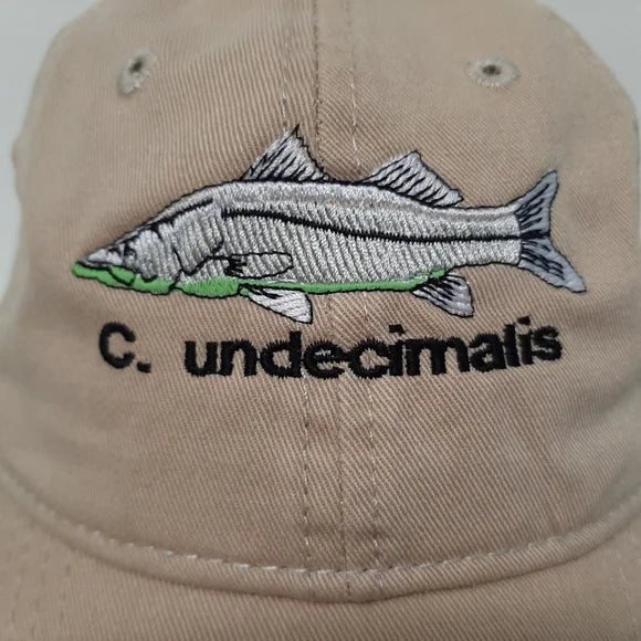 Snook Hat Cap Adjustable Beige Cotton Embroidered