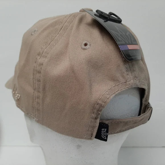 Snook Hat Cap Adjustable Beige Cotton Embroidered