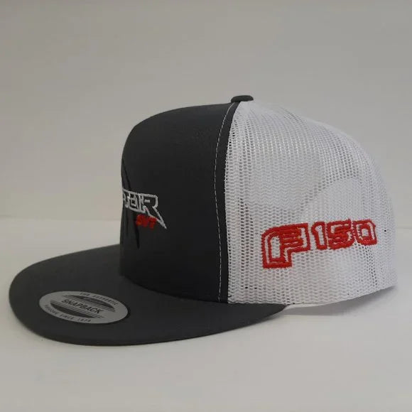 Ford Raptor SVT Embroidered Flat Bill Mesh Snapback Cap Hat Gray & White