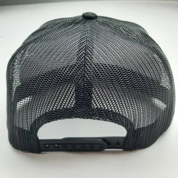 Cummins Flat Bill Trucker Mesh Snapback Black High Crown